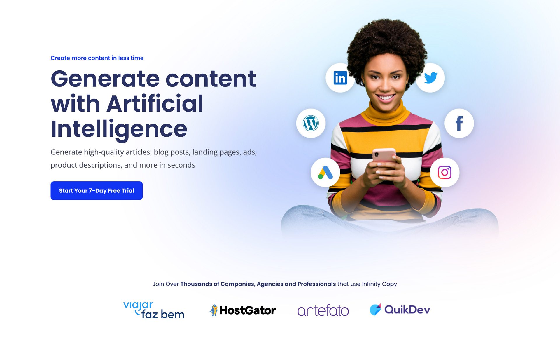 Generate content with Artificial Intelligence
